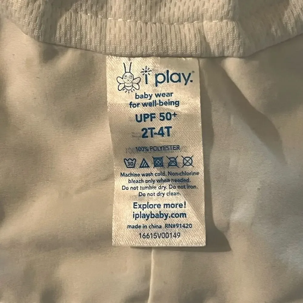 iPlay  White UPF hat  Adjustable ties